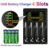 4 Slots Battery Charger With LCD Intelligent Display Charger For 1.2V Ni-MH/Ni-Cd Rechargeable Batteries AAA/AA Battery Charger