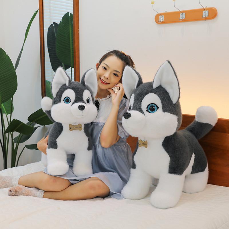 Plush Cute Husky Toys Stuffed Children Funny Pet Cartoon Souvenir Gifts Dolls