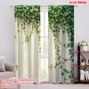 2pcs,2D Plane Printing Curtains&Window Treatment Ivy Cascade(1) Versatile 100% Polyester (without Rod) Room Decor for Living