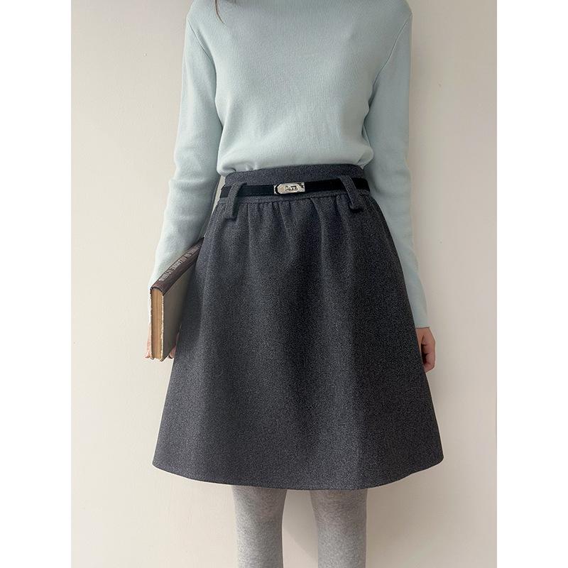 

Ge Ming Women s Woolen A-line High-Waisted Short Skirt, Winter 2025 Collection, Slimming Fit W959C M (105-115 cm)