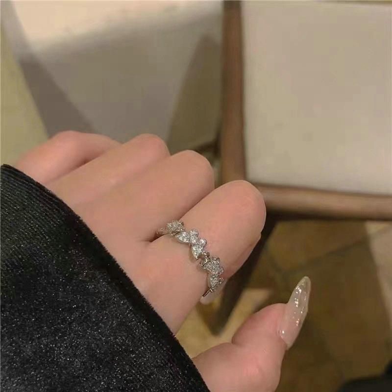 Mode Glänzende Blaue Kristall Planet Ringe Y2K Emo Mädchen Fee Exquisite Offene Finger Ring Frauen Hochzeit Party Trendy Schmuck