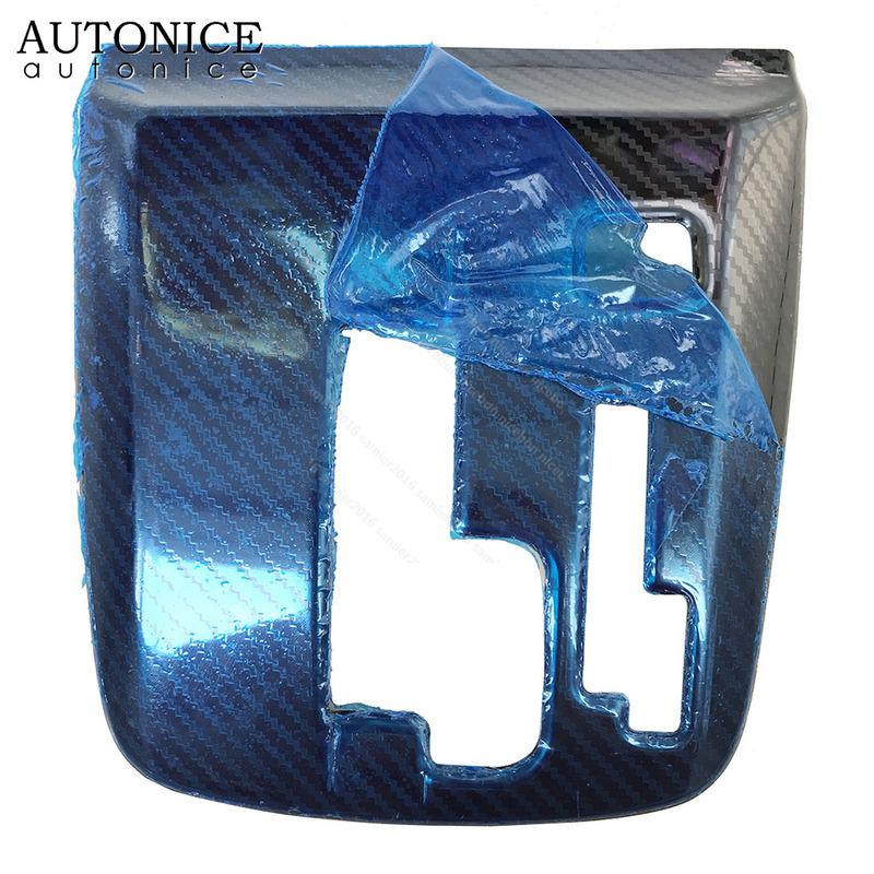 Carbon Fiber Color Steel Gear Panel Decorator Cover Fit for Isuzu D-MAX Mu-X DMAX MuX RHD 2015 2016 2017 2018
