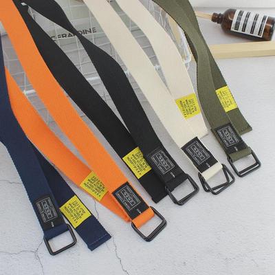 Unisex Double Buckle Canvas Belt - Trendy and Adjustable for Teenagers and Adults, Perfect for Jeans