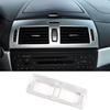 Fit For BMW X3 2006-2010 Matte Silver Middle Console Air Outlet Vent Trim 1PCS