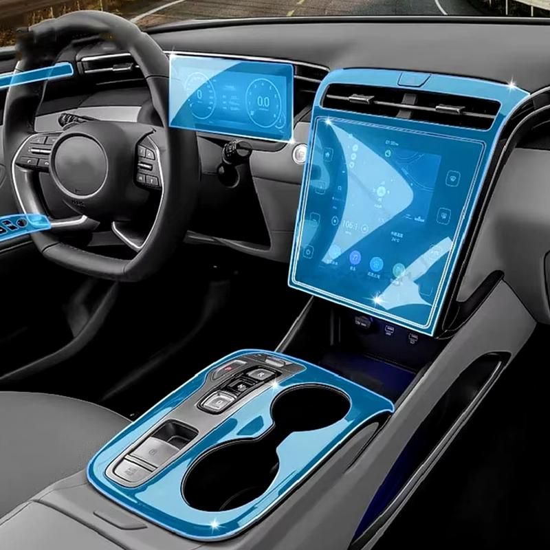 TPU Protective film for Hyundai Tucson NX4 2021 2022 2023 Car Interior Center Console Transparent Anti-scratch Accessories.