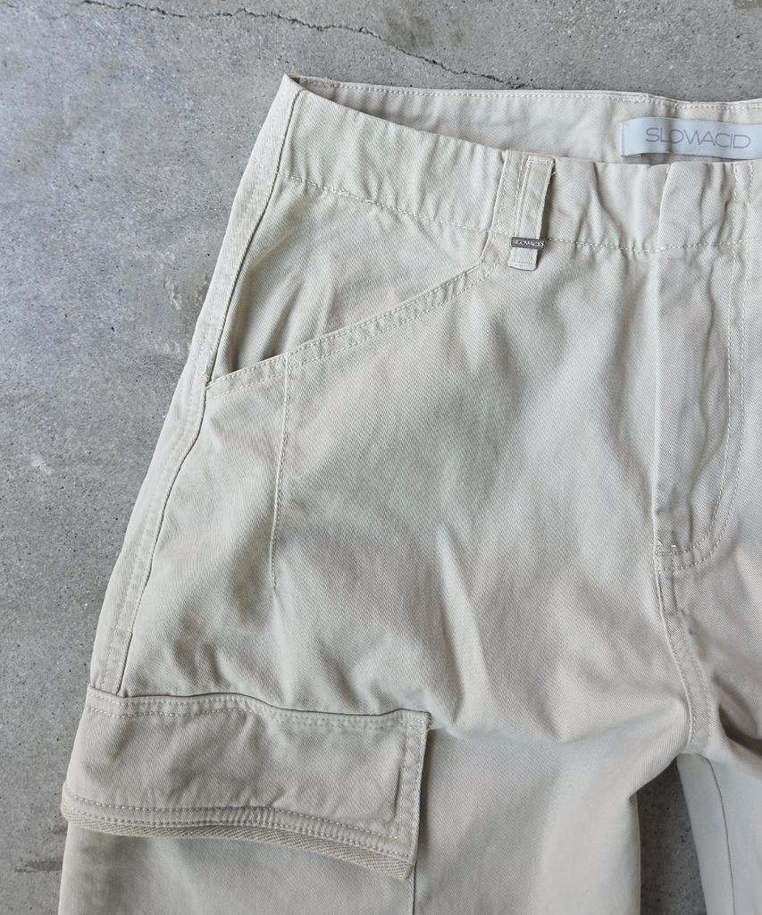 SLOWACID Oblique Pocket Cargo Pants [Ivory]