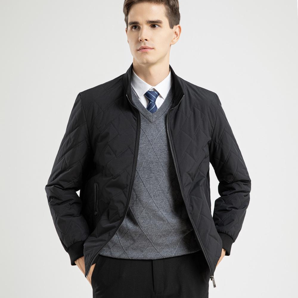 

Мужское пальто из шелка и хлопка Mulberry, короткий бейсбольный воротник, теплое повседневное хлопковое пальто для молодежи и людей среднего возраста, осенняя и зимняя одежда для папы M