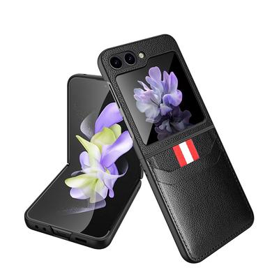 Anti-Drop Slim Leder Funda Case für Samsung Galaxy Z Flip 5 5G Flip4 Flip3 Flip5 Flip 3 4 Fall Schutz Klapp Abdeckungen