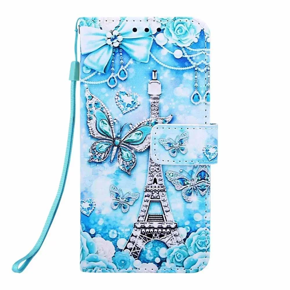 Cute Painted Leather Flip Case on For Samsung Galaxy M13 M12 A12 A13 A22 A22S A32 A52 A52S A72 A73 Wallet Stand Book Cover Strap