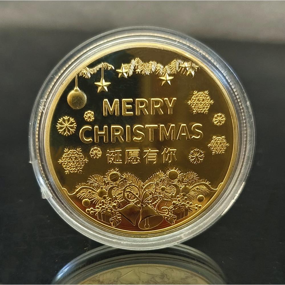 Christmas Santa Claus Coins Double-sided Alloy Collectible Coin Festive Souvenir Coin Collection for Christmas 2026 New Year