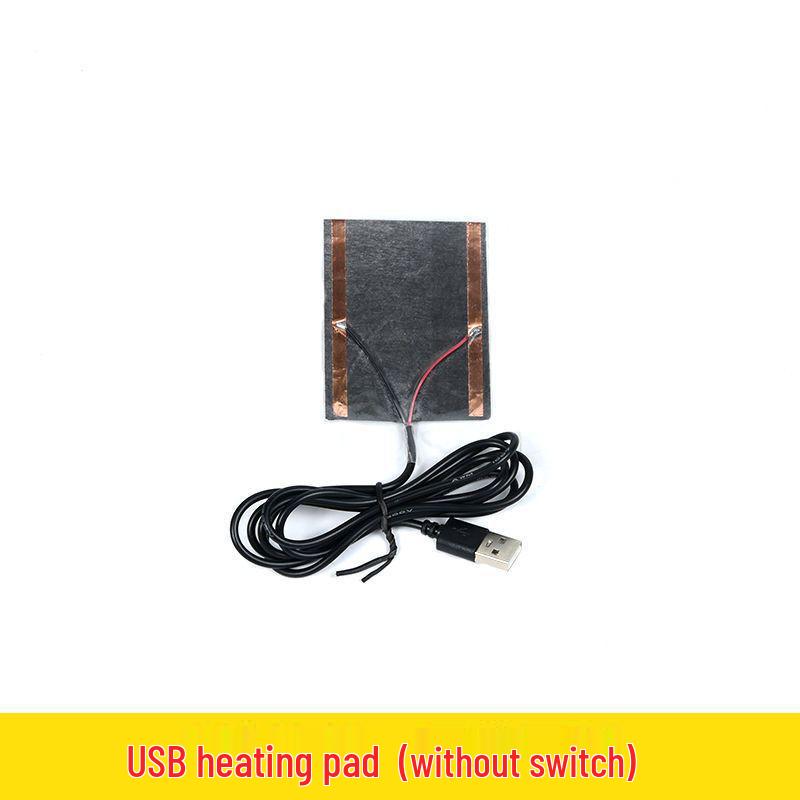 USB Heated Clothing: DIY 5-in-1 Carbon Fiber Heating Pads with Three-Level Temperature Control, Waterproof Electric Heating Film (5V)