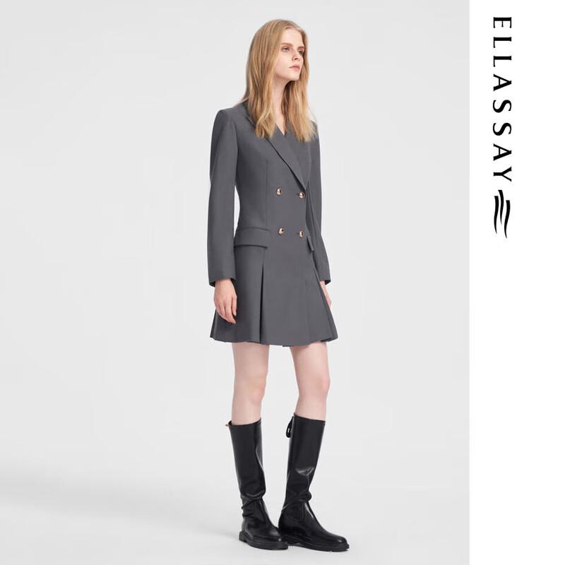 ELLASSAY Women's Wool Blend High-Waist Blazer Dress