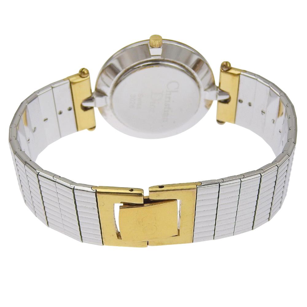 Dior Watches 3026 Silver blackDial Stainless Steel/Plated Gold Quartz Analog Display Women Used