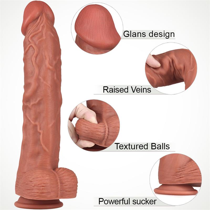 Liquid Silicone Lifelike Dildo Female Products Manual Large Super Soft Simulation Tool Sex Toy