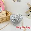 Knot Solid Butterfly Color Heart Shaped Children Crossbody Bag For Daily Use