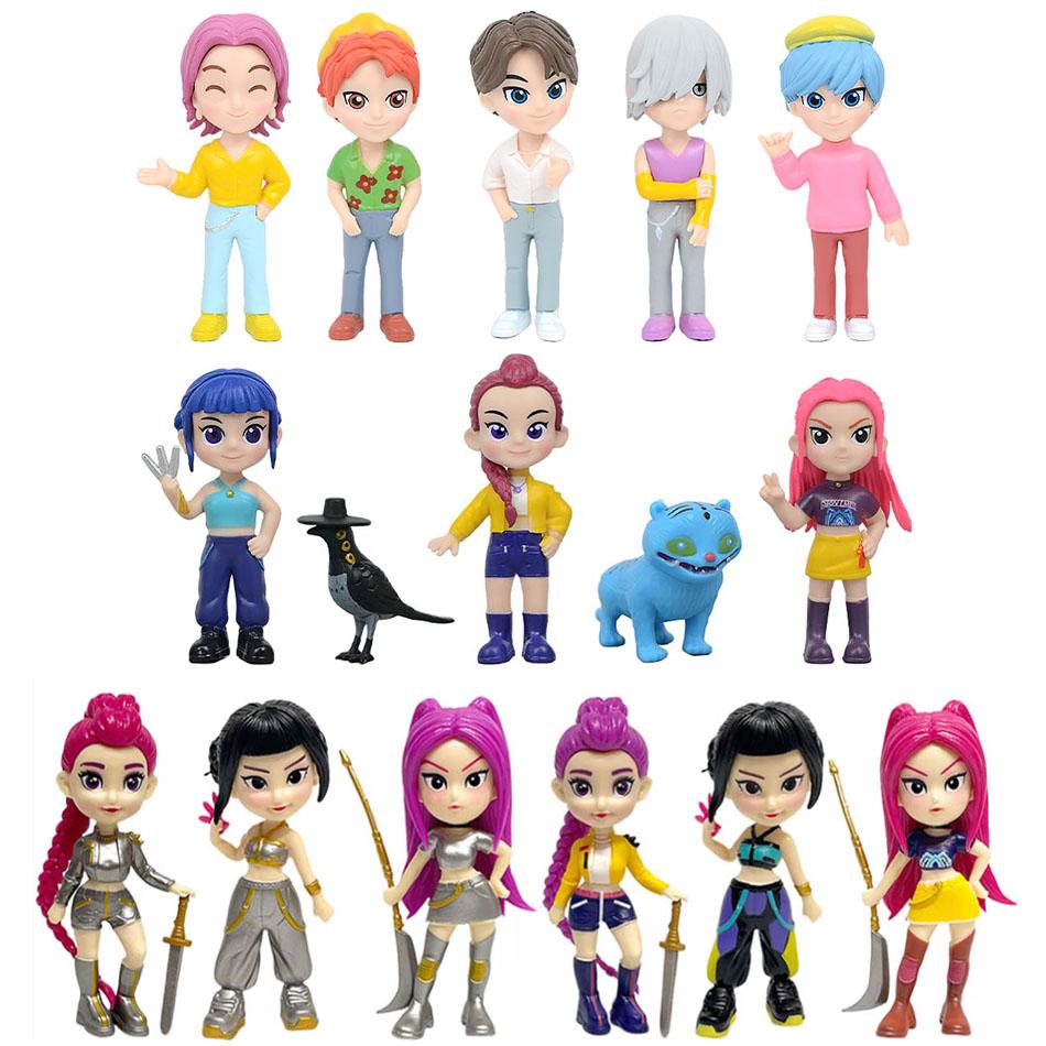 Latest Kpop Devil Hunter Rumi Zoe Mira Anime Polyvinyl Chloride Figure Collection Desktop Trinkets Childrens Latest Year Gift
