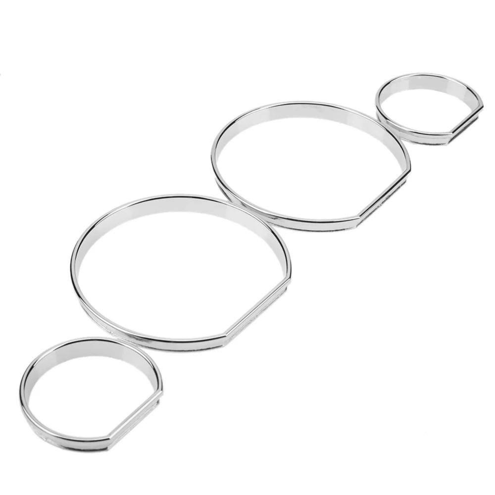4Pcs Dashboard Bezel Rings Trim For Bmw E46 1998-2007