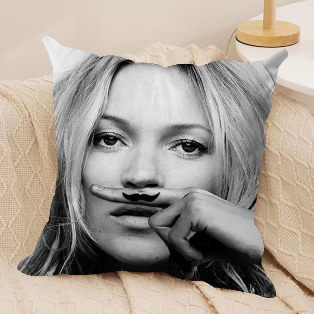 K-Kate M-Moss Cushion Cover Soft Plush Double-Sided Printed Sofa Pillow Cushion Cover | Cozy All-Season Durable Decor Gift