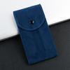 3 colors Portable Watch Bag Gift Shock-proof Press Button Short Velvet Snap Watch Packing Pouch green single storage box