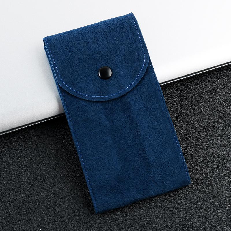 3 colors Portable Watch Bag Gift Shock-proof Press Button Short Velvet Snap Watch Packing Pouch green single storage box