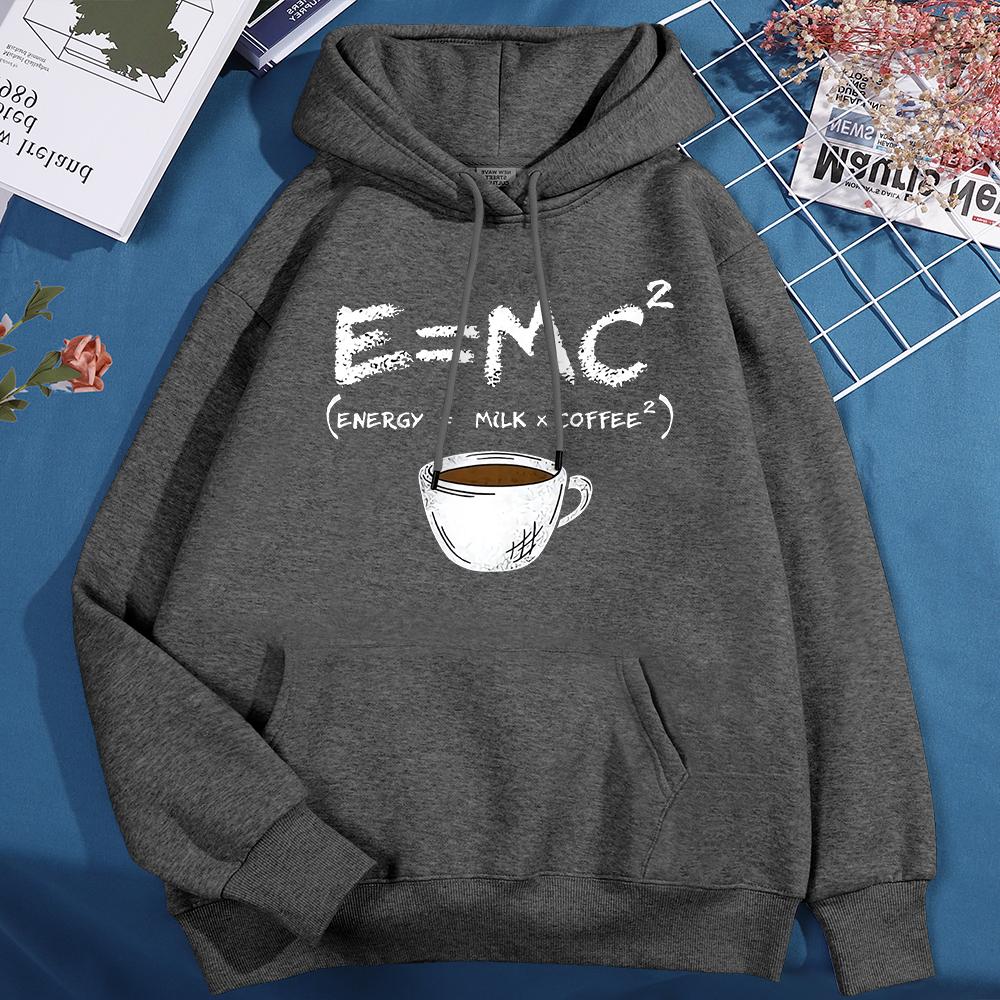 Energy Milk Coffee Fun Formula Hoody Men Women Cute Fitness Clothing Pattern Loose Sweatshirt Autumn Pullover Couple Hoodies