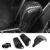 3pcs Gear Shift Knob Head Cover Trim for Jeep Grand Cherokee 2017+ Carbon Fiber