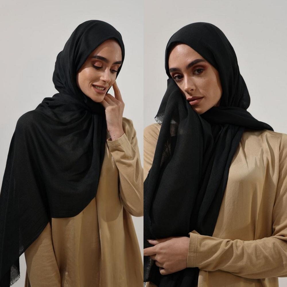 New Muslim Linen Cotton Scarf Hijab Big Size Soft Shawls For Women Muslim Scarves Solid Color Wraps Ladies Headband 190*100cm