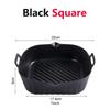 21CM Silicone Air Fryers Liner Basket Square Reusable AirFryers Pot Tray Heat Resistant Food Baking AirFryers Oven Accessories