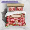 Set cuvertură de pilota 3 buc (1 * Husă de pilota + 2 * Față de pernă, Fără Miez), Set de așternut cu imprimeu Strawberry Shortcake, Decor pentru dormitor, Pentru toate anotimpurile, Cadou de ziua de naștere