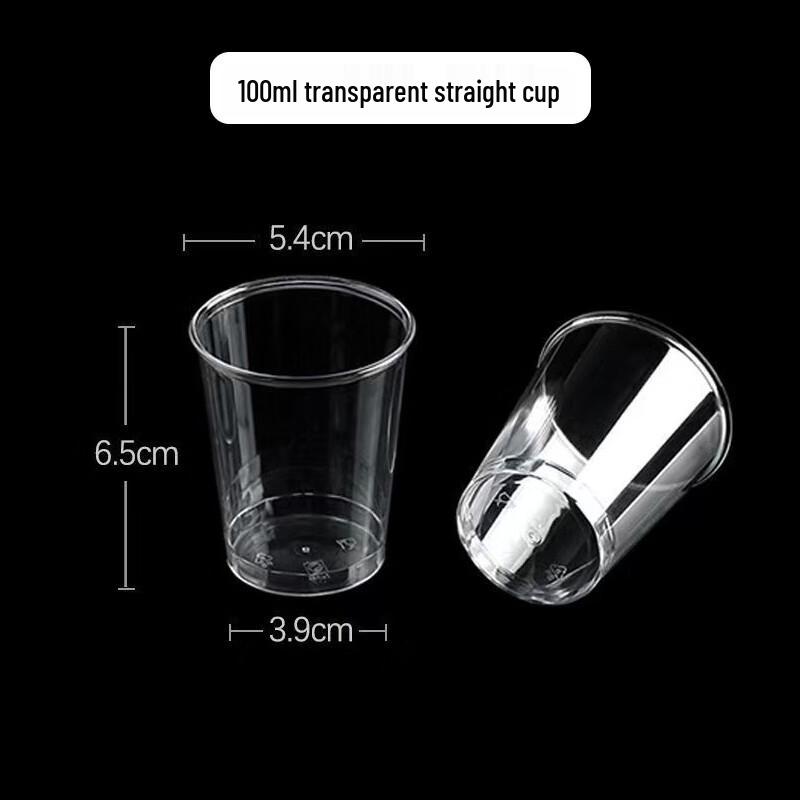 Chaxun Einweg-Klarsichtbecher aus Kunststoff (100er-Packung)