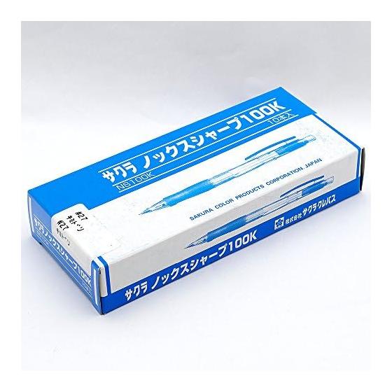 Sakura Craypas Knockle 100K Mechanical Pencil, NS100K#27 Green, 10 Pcs, Triangular Grip, Cushion Slide Mechanism
