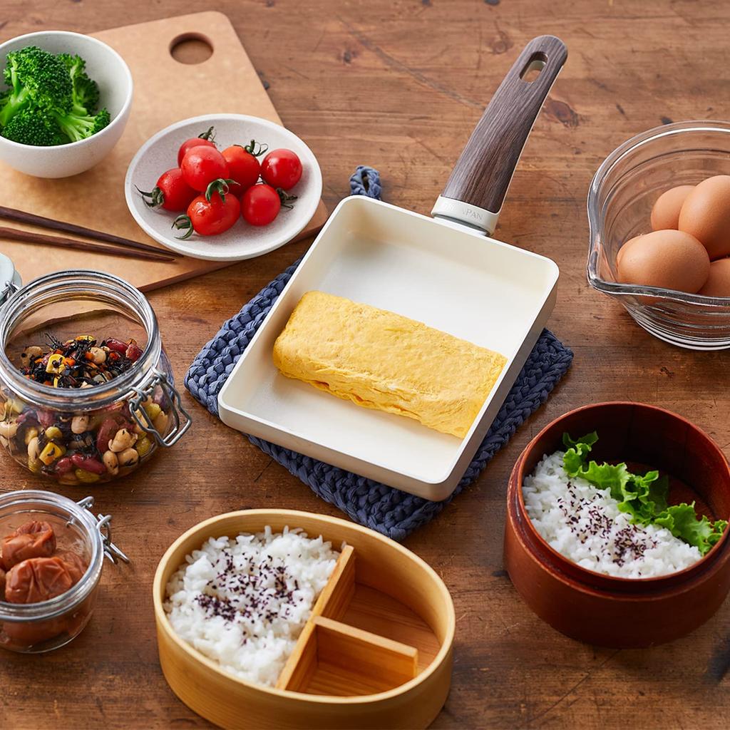 GREENPAN Egg Pan Egg Roller 14x18cm IH Gas Compatible No Toxic Substances PFAS Free Ceramic Coating Easy to remove stains Easy to see changes in