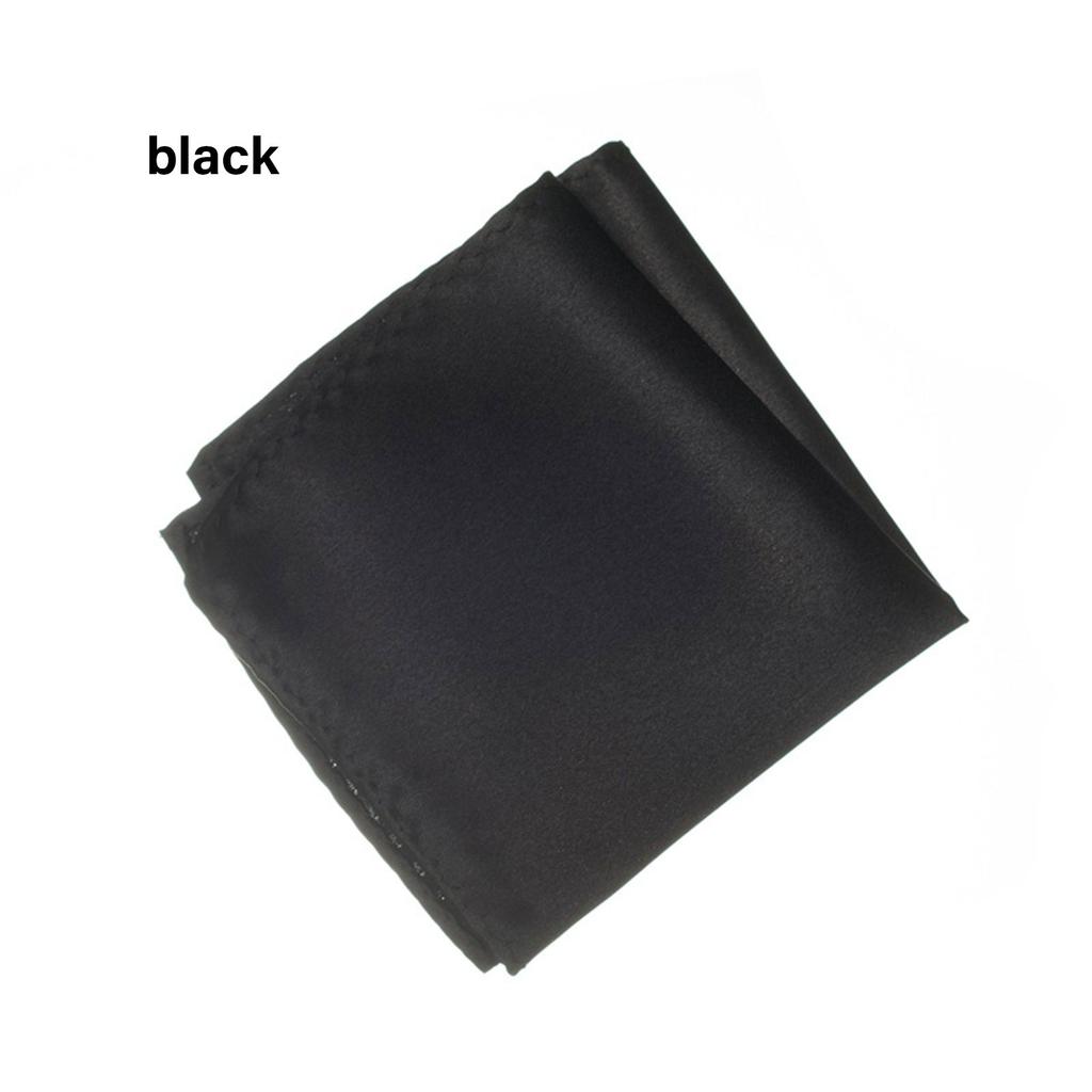 2PCS Men's Pocket Square Classical Rayon Handkerchief For Business Meeting Formal Occasion Solid Color Banquet Kerchief