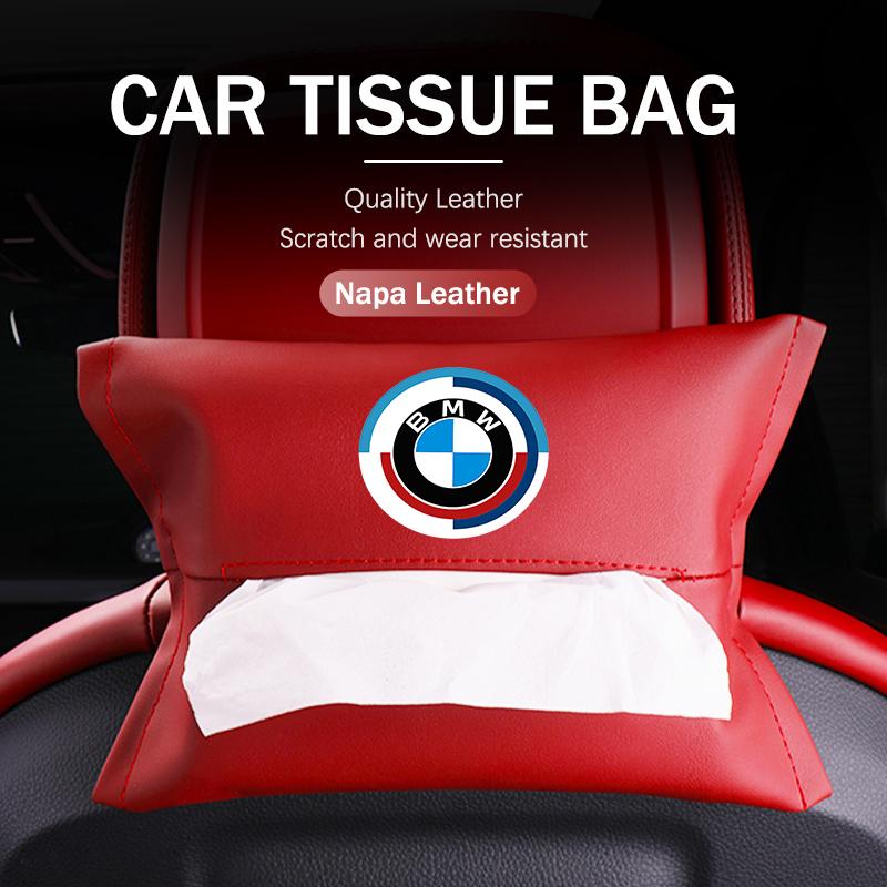AAACC1 Car Tissue Box Seat Back Paper Bag Interior Decoration Supplies For BMW X1 X2 X3 X4 X5 X6 F49 F39 F25 G01 F16 G06 G07 F25 F30