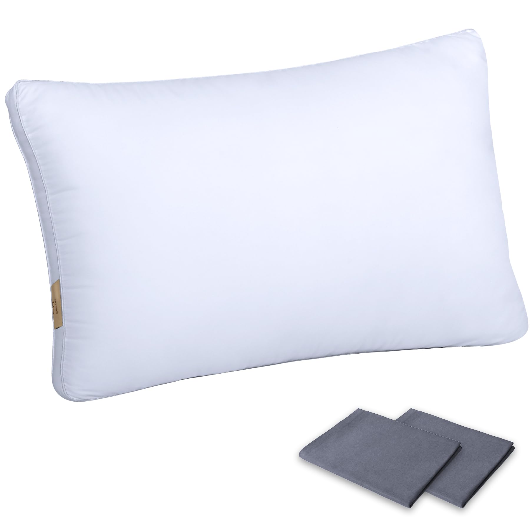 

Seimin Lab Pillow, Made in Japan, Luxury Hotel-Quality, Feather Alternative, Fluffy, 63x43cm, Washable, Adjustable Height, 3D Structure (Includes Two