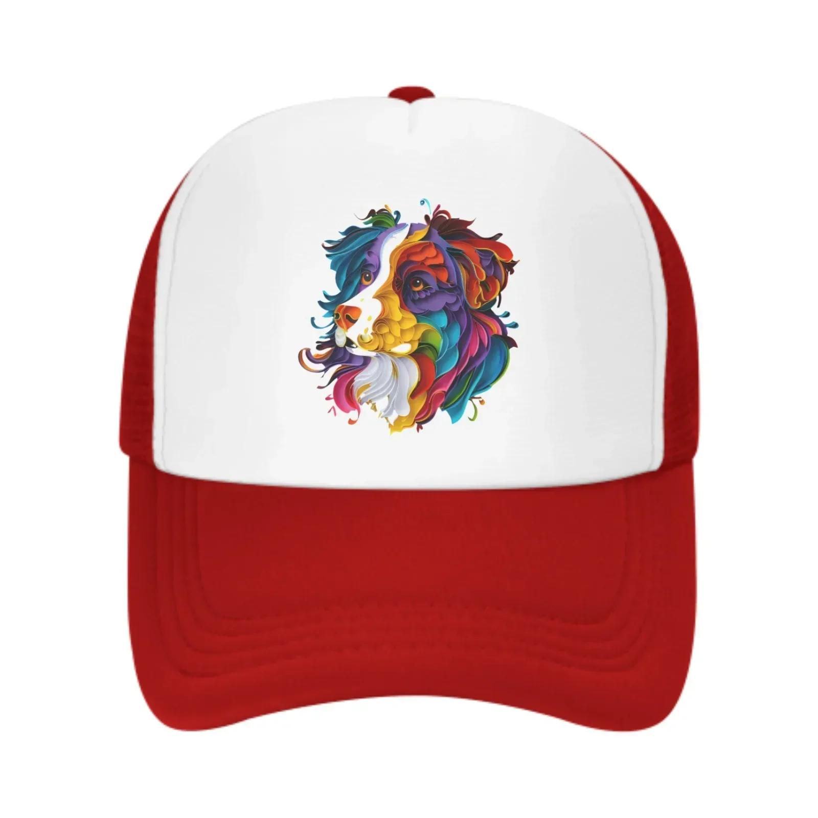 

Colored Dog New Summer Leisure Sports Daily Sun Hat Fishing Outdoor Activity Unisex Canvas Fashion Duck Tongue Cap One Size