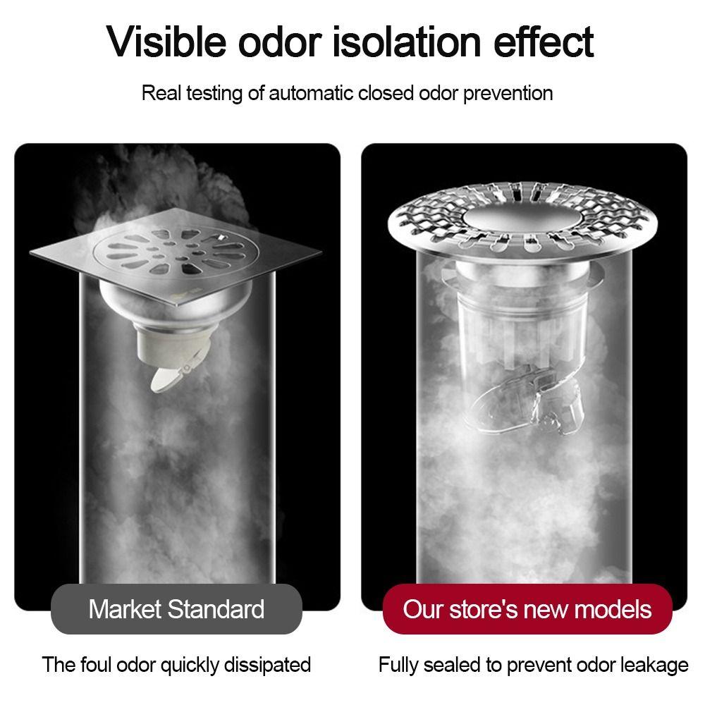 Plastic Floor Drain Filter Mesh Anti-clog Anti-odor Pop Up Drain Filter Multifunctional Sealing Cover Sink Strainer