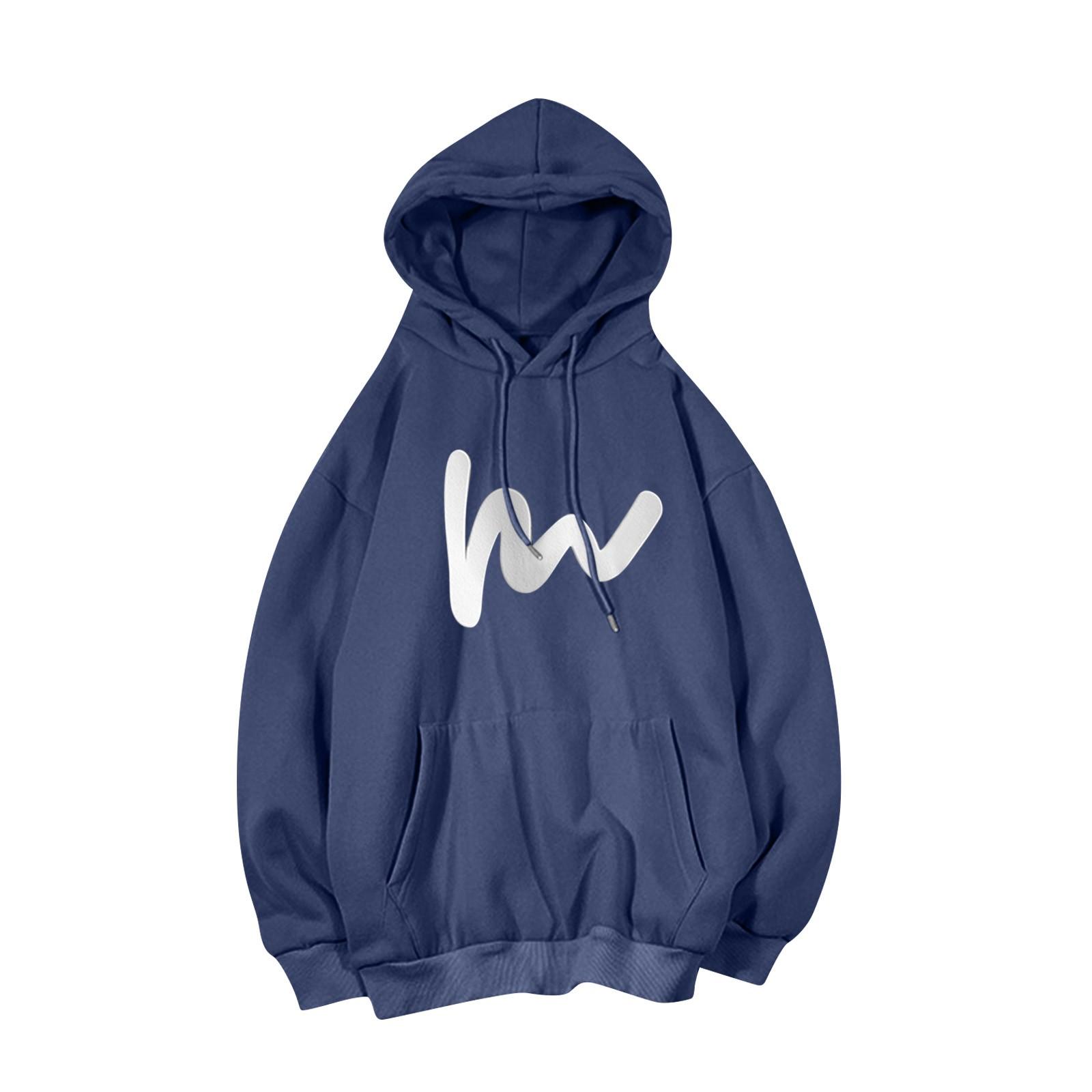 

Мужская толстовка с капюшоном и длинным рукавом на весну и осень XXXXL тёмно-синий