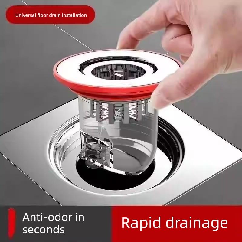 Anti-Mosquito and Anti-Odor Floor Drain Inner Core, Universal Toilet Automatic Opening and Closing Sewer Anti-Odor Seal Cover