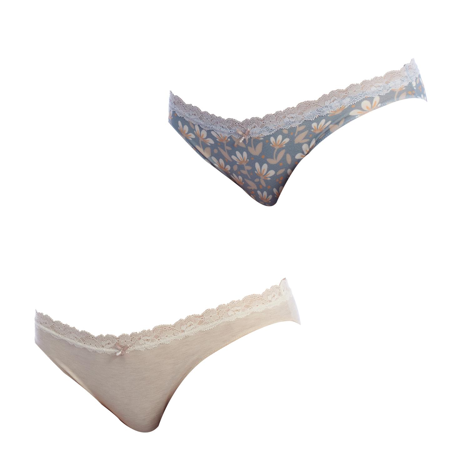 

Pack-2 Mini Coquettes Cotton Panties 1032356 for Women L разноцветный