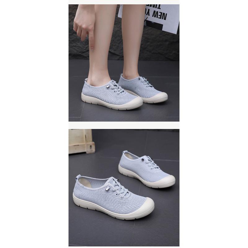 Atmungsaktive Damen-Slipper im Peking-Stil, Leichte flexible Sohle, Bequeme Walking-Flats, Rutschfeste lässige Stoffschuhe für Damen