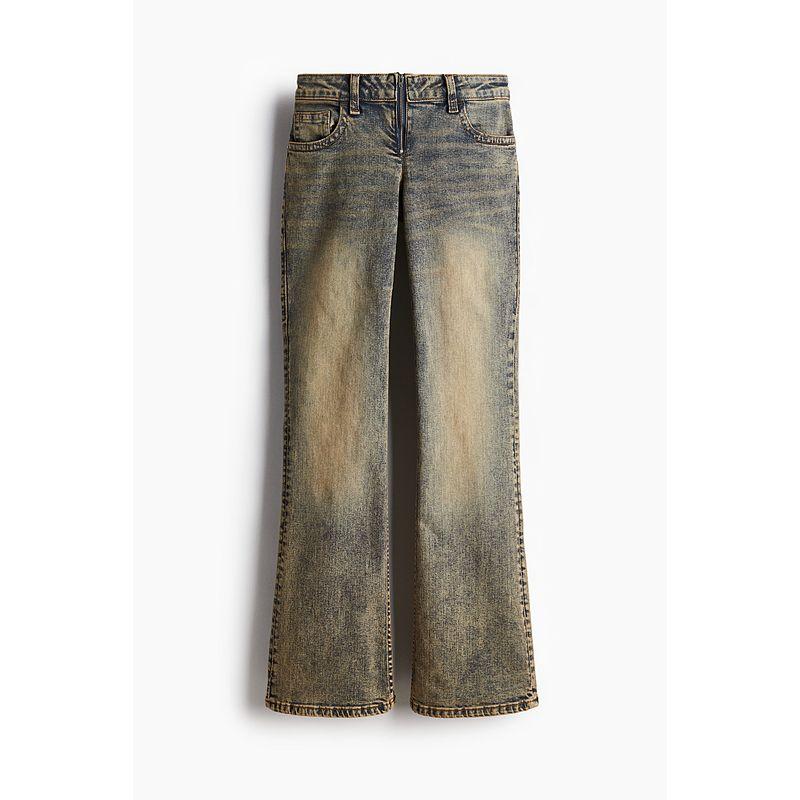 

HM Women s Jeans Autumn Fashion Plaid Micro Elastic Silm Low Waist Flared Pants 1183498