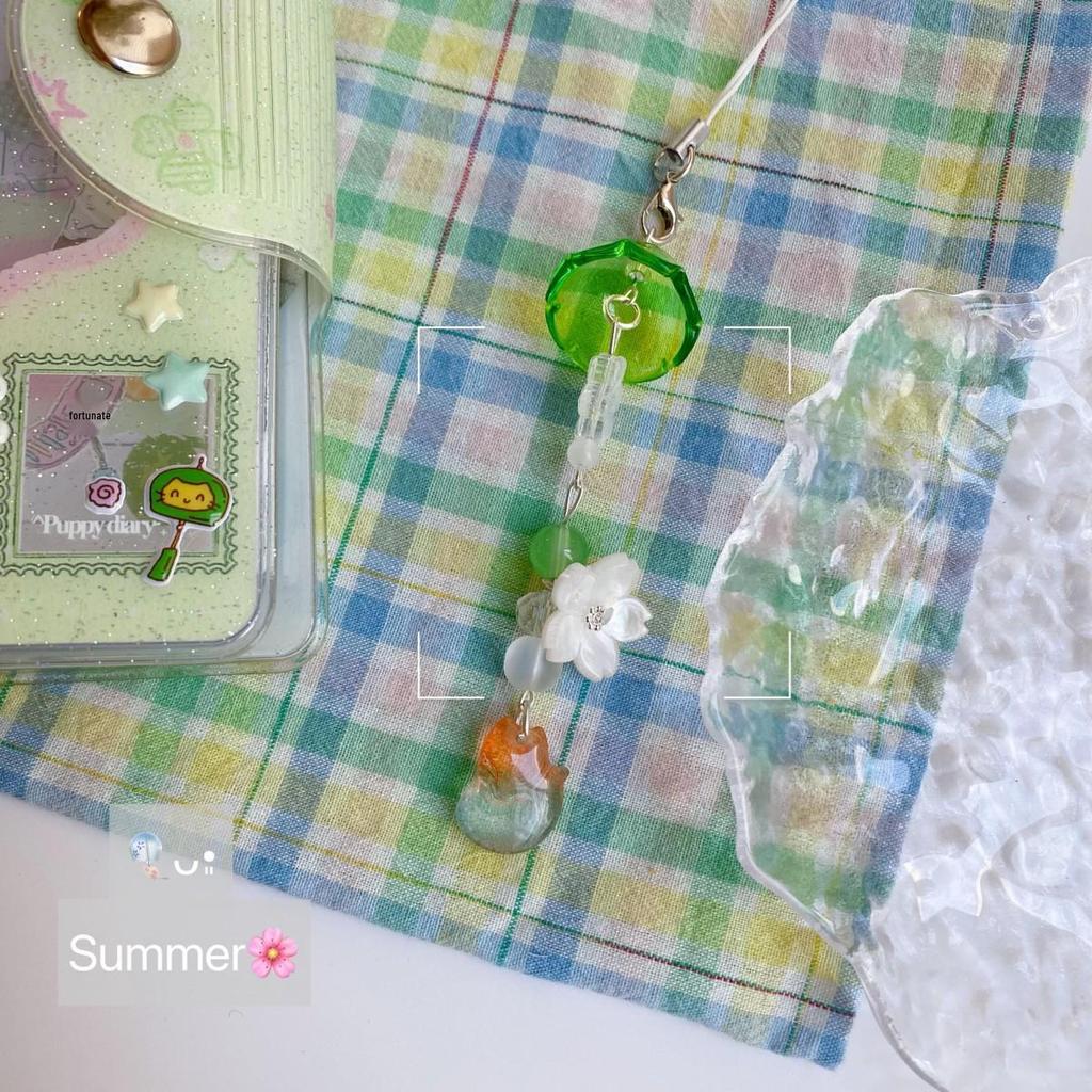 Handmade Beaded Girlish Accessories: Wind Chime Bag, Phone Chain, Cute Notebook, CCD Pendant, Journal