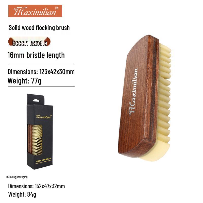 Maximilian Suede and Nubuck Care Brush for Leather Cleaning and Stain Removal