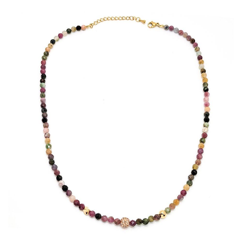4mm tourmaline gemstone necklace