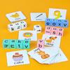 Kids Word Card Games Colorful Educational Preschool Puzzle Playing Toy Spelling Games Card for Home House Kindergarten Classroom
