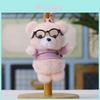 Soft Plush Bear Dangle With Glasses For Bag Charm And Kids Party Favor