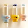Plastic Disposable Paper Cup Holder Punch Free Wall Mounted Automatic Cup Dispenser Large Capacity Dustproof Container Home