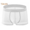 Męskie bokserki letnie, średniej wysokości, jednolity kolor, cienkie spodenki z jedwabiu lodowego, szybkoschnące, seksowne majtki, codzienne noszenie
