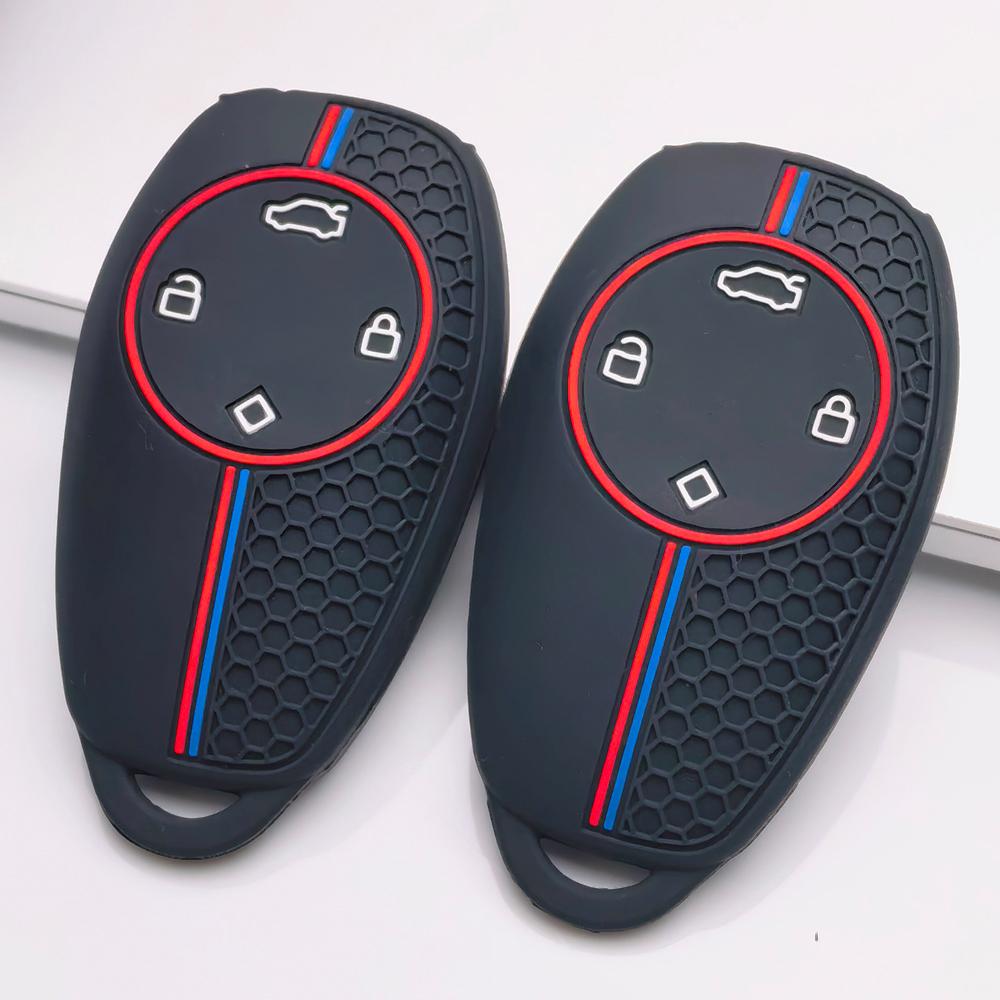 Silicone Remote Key Cover for Leapmotor T03 S01 C01 C10 C11 C07 Honeycomb Texture Racing Stripe Key Fob Protector Shockproof Soft Silicone